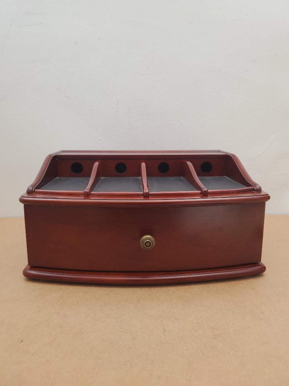 Vintage Jewelry Box/Man Jewelry Organizer with Drawer and Charging Station/Desk